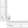 thumbnail image 7 of AFFY Blue Aquamarine & White CZ Womens Heart Pendant Necklace 14K Rose Gold Over 925 Sterling Silver, 7 of 7