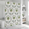 thumbnail image 6 of Palm Trees Shower Curtain, Waterproof Shower Curtains for Bathroom, Green Summer Botanical Watercolor Washable Fabric Bathtub Curtain Set Bath Decor with 12 Hooks Standard 72"x72", 6 of 8