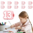 thumbnail image 2 of Numbered Pencil Toppers 11-20, Reusable Pencil Labels Tracking Markers, Pencil Durable Flexible Tracking Pencils Caps for Stationery Supplies and Home Office Organization, 10Pcs(Pink,0.8x0.6"), 2 of 8