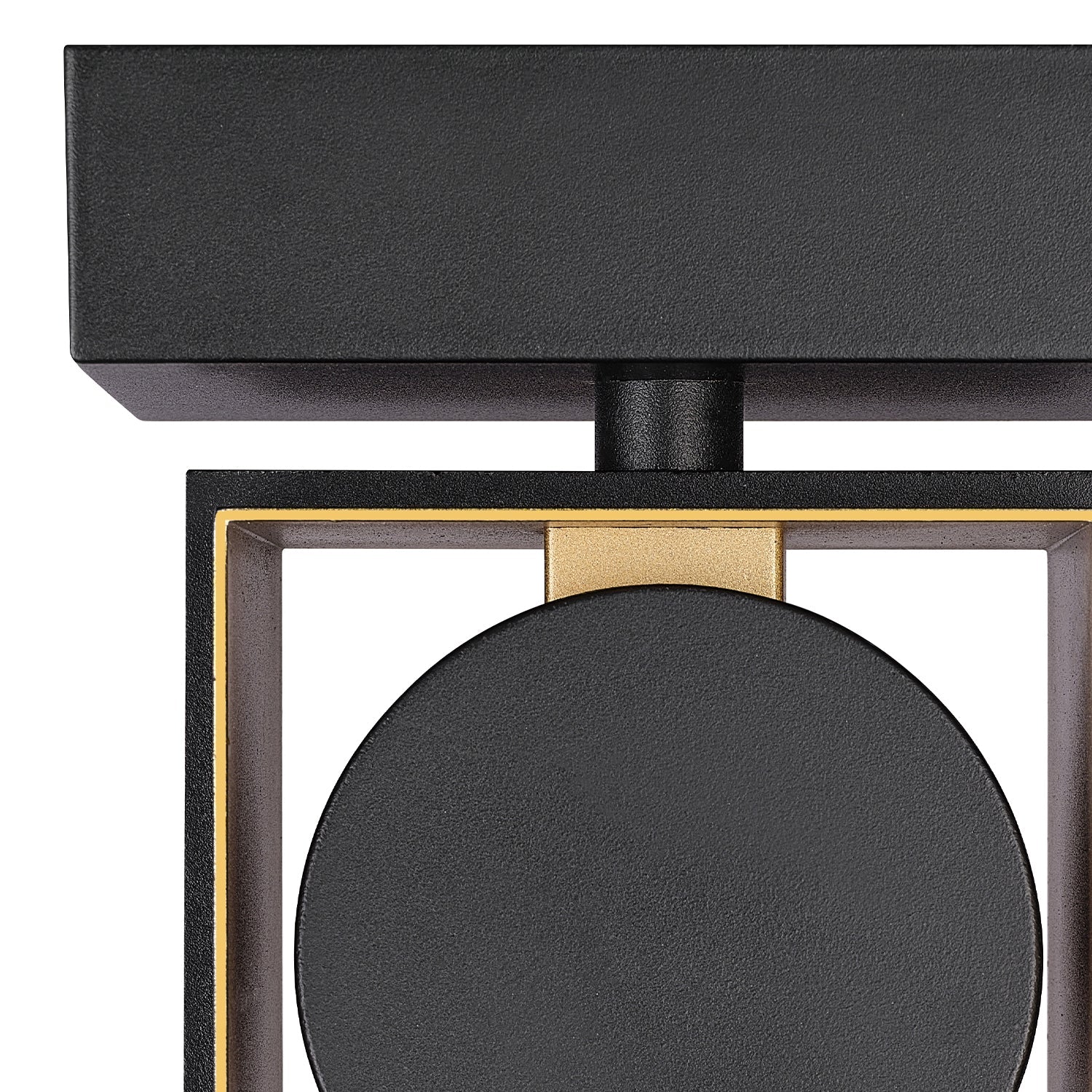 Globe Electric Yvie 11.5W LED Matte Black Outdoor Wall Sconce with Gold Interior Accent