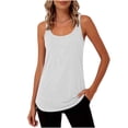 thumbnail image 3 of Tsesme Women's Halter Tops Adjustable Straps Loose Tank Tops 2026 Summer Lightweight Sleeveless Sport Tops,White,L, 3 of 6
