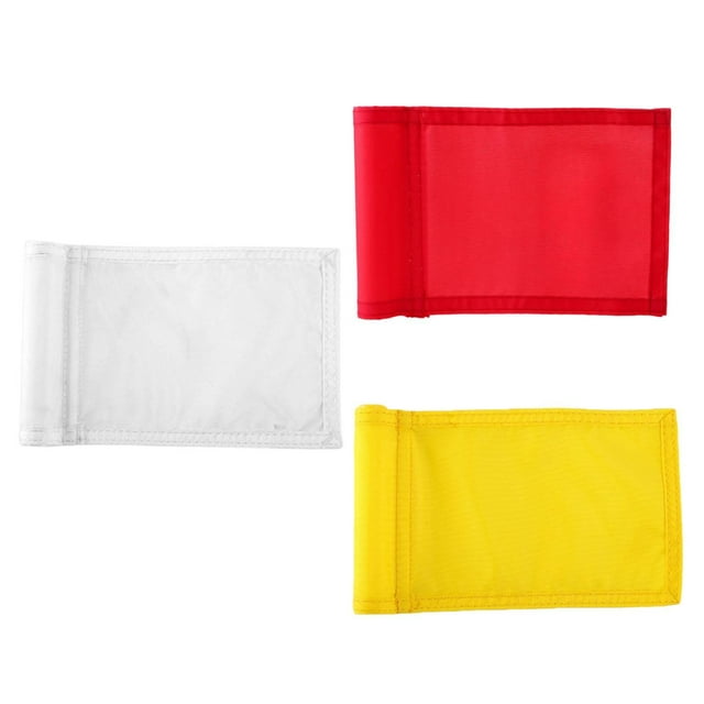 koolsoo Solid Golf Flags with Tube Inserted, All 8" L X 6" H, Putting Green Flags for 3 Colors