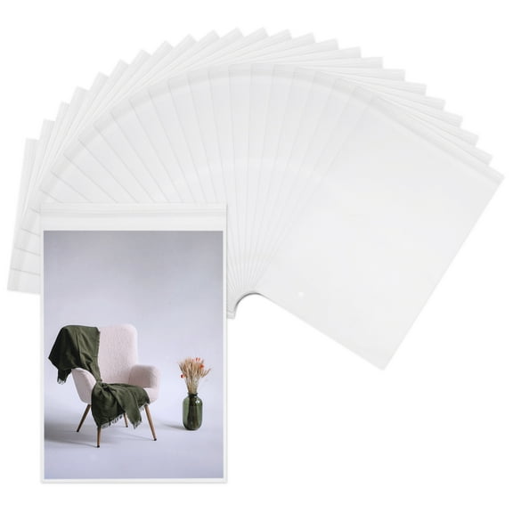 Uxcell 25 Pack 11 x 17" Clear Resealable Cello Bags Plastic Poly Bag