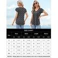 thumbnail image 4 of ZHENWEI Womens Tops Dressy Casual Summer Flutter Sleeve T-Shirts Trendy Ruffle Short Sleeve Loose V-Neck Tunic Tops, 4 of 7