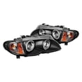 thumbnail image 1 of Black 4 Door Projector Headlights LED Halogen for 2002-2005 BMW E46 3-Series - Black, 1 of 1