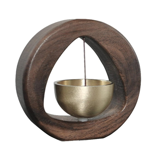 GUOOL Sonnette en Bois pour Ouverture de Porte pour Jardin Restaurant Portail Rond