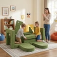 thumbnail image 4 of Costway 13 PCS Modular Kids Play Couch, Multifunctional Convertible Kids Sofa Furniture Dinosaur, 4 of 10