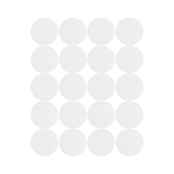 20PCS DIY Round Cross Stitch Plastic Grid Plate 3D Embroidery Mesh Sheet DIY Bag Bottom Liner Board Manual DIY Mesh Piece for DIY Use White Size 11.5cm