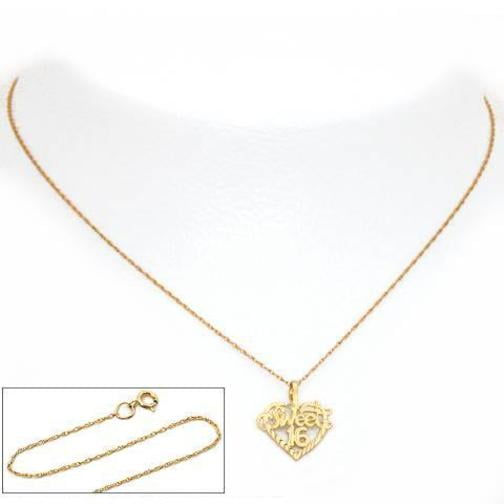 Sweet 16 necklace gold Clearance