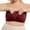 Wine, variant on ASFGIMUJ Women's Plus Size Strapless Bras Solid Front Closure Bandeau Bra Wireless Bralette