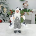 thumbnail image 5 of 12in Santa Claus Figures knitted Coat, Standing Santa Claus Dolls Christmas Figurine Collection for Desktop Decor Christmas Scene Xmas Gift, 5 of 5