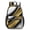 Grey and Gold Marble Pattern, variant on Black and Gold Marble Pattern 17" Waterproof Oxford School Backpacks for Teens, S-Shape Padded Straps, for School, Travel, Hiking, Camping