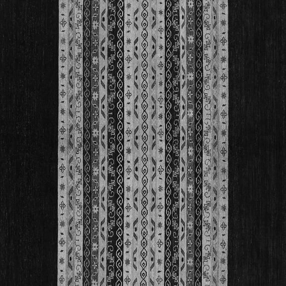 Ahgly Company Indoor Square Abstract Gray Modern Area Rugs, 4' Square