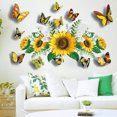 thumbnail image 4 of Pegatinas de girasol a prueba de agua, decoración de color amarillo vibrante para despegar y pegar para arreglos personalizados, arte con efecto 3D no tóxico para dormitorio, sala de estar y más (13, 4 of 8