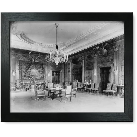 Framed Print: Dining(?) Room In The White House, Washington, D.C., circa 1889