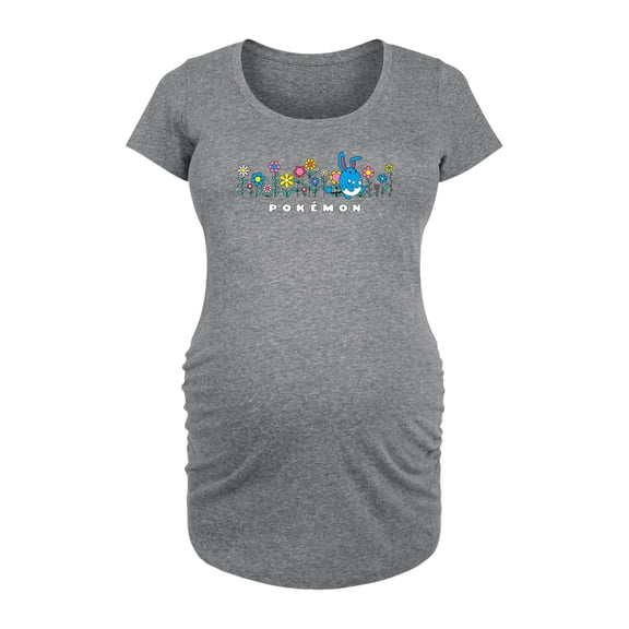 Pokémon - Azumarill Flowers - Women's Maternity Scoop Neck Graphic T-Shirt