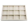 thumbnail image 1 of Linen Stackable Jewelry Tray Necklace Showcase Display Organizer, Case for. 12 Grids Tray, 1 of 7