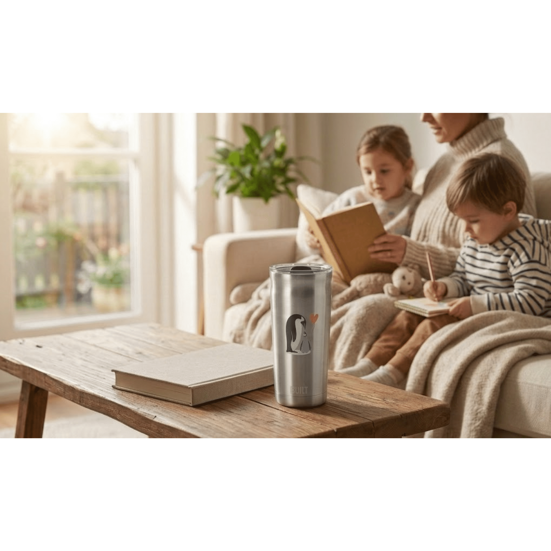 BUILT Torrent Stainless Steel 20 oz Double-Wall Insulated Tumbler Mother's Day Penguin