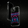 thumbnail image 6 of DistinctInk Clear Case for Apple iPhone 15 Pro MAX (6.7" Screen) - Music is Moonlight In Gloom of Life, 6 of 9