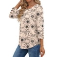 thumbnail image 3 of Fantaslook Womens Tops 3/4 Sleeve with Buttons Dressy Casual Blouses Summer Shirts Beach Vacation Trendy Clothes, 3 of 9