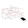 thumbnail image 5 of GOOEEN Chenille Pull Out Sofa Bed Modern L-Shaped Sleeper Sofa Beige, 5 of 6