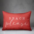 thumbnail image 2 of Creative Products Beach Please Coral 14x20 Indoor / Outdoor Pillow, 2 of 2