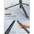 thumbnail image 2 of LAICAIW 60" Phone Tripod Selfie Stick with Remote,Portable Selfie Stick Tripod for Cell Phone,Travel Phone Tripod Stand Compatible with 4''-7'' iPhone 15/14/13 Pro Max Android Samsung Huawei (Black), 2 of 7