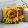 thumbnail image 3 of nygtbtfer Pillowcases - Provencal Sunflower Indoor Outdoor Square Pillowcase  - Floral Decor12x12in, 3 of 7