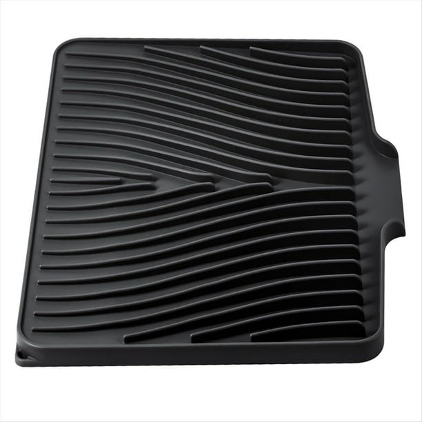 Tapete de Silicona para Secar Platos en la Encimera de la Cocina, Almohadilla Antideslizante con Escurridor Incorporado.