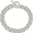 thumbnail image 4 of Sterling Silver 7.75Inch Polished Fancy Link Toggle Bracelet Made In India qh157-7.75, 4 of 5