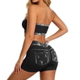 thumbnail image 2 of Womens Seamless Two Piece Workout Sets Wicking Quick-Dry Gym Sets Tummy Control Biker Shorts for Athletic, 2 of 4