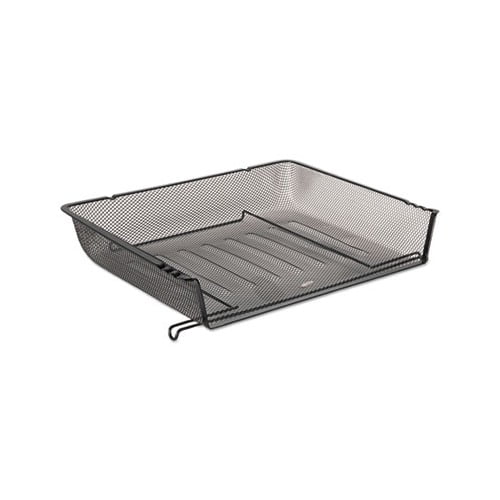 Mesh Stacking Side Load Tray 1 Section, Letter Size Files, 14.25" x 10.13" x 2.75", Black