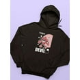 thumbnail image 3 of Cheerful Devil Techno Style Hoodie Women -Image by Shutterstock, Female 5X-Large, 3 of 4