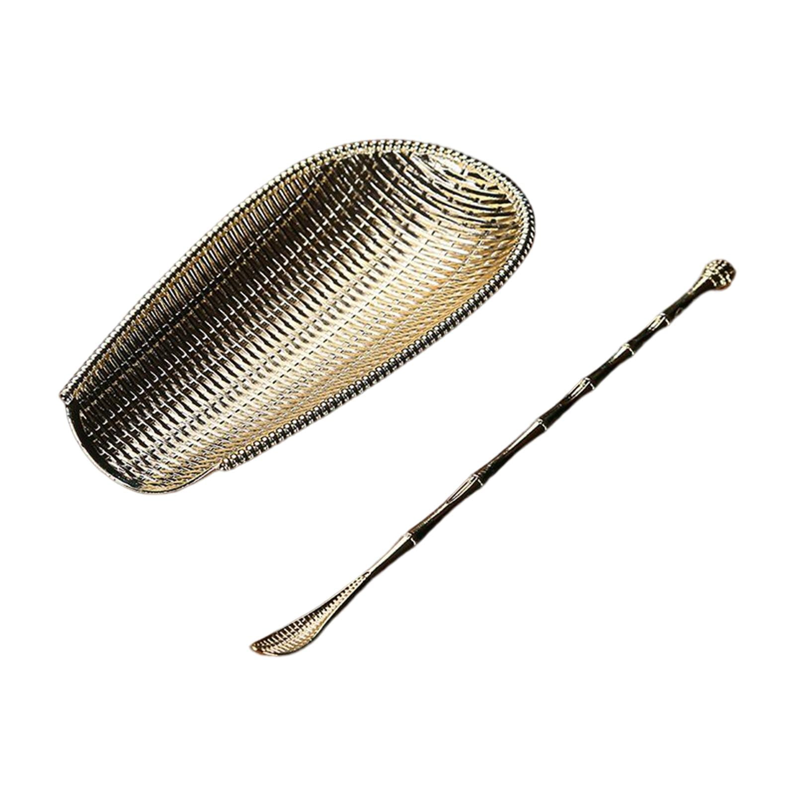 Alloy Mini Teaspoon Holder, Spoon Rest for Tea Utensils, Tea Filter for