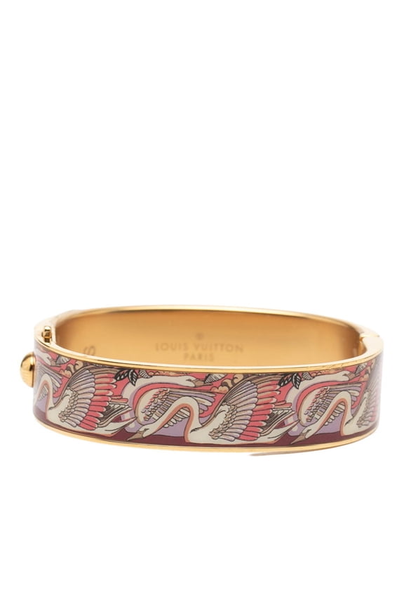 Pre-Owned Louis Vuitton LV Confidential PM Bracelet Bangle, Size: S, M64366, Gold Multicolor...