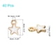 thumbnail image 2 of Uxcell 40 Paquete de Colgantes de Estrella, Colgantes Baño de Oro DIY, 6x8mm, Blanco, 2 of 6