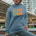 thumbnail image 2 of Dance Mom, Title for Dancer Mother, Mama or Mommy, Groovy Retro Wavy Text Merch Gift, Light Blue Hooded Sweatshirt or Hoodie, 3XL, 2 of 5