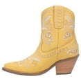 thumbnail image 3 of Dingo Women's Primrose Western Booties Snip Toe Yellow 8 M  US, 3 of 5