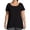 Black, variant on Women's Plus Size Summer Solid Color Slub Trim Tunic Top Long Layering Top Overlapping Top Women Womens plus Shirts Womens Rayon Tops Pack of Tops for Women Tee Shirt Women Long Womens