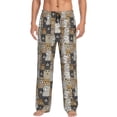 thumbnail image 1 of Fotbe Cartoon Bear Pantalones de Pijama para Hombre, Pantalones de Dormir, Pantalones de Casa con Cintura Ajustable y Bolsillos-X-Large, 1 of 6