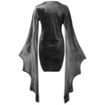 thumbnail image 2 of Robe Gothique pour Femmes à Manches Chauve-Souris, Costumes de Vampire, Robe Vintage, Tunique de Carnaval, Cocktail, Fête, Coupe Ajustée, Robe d'Halloween, 2 of 5