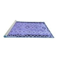 thumbnail image 2 of Ahgly Company Machine Washable Indoor Square Oriental Blue Traditional Area Rugs, 3' Square, 2 of 4