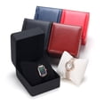 thumbnail image 4 of PU Leather Watch Box with Pillow Round Corners Wristwatch Display Case Organizer for Women Men Watch Jewelry Bracelet Storage Box, 4 of 9