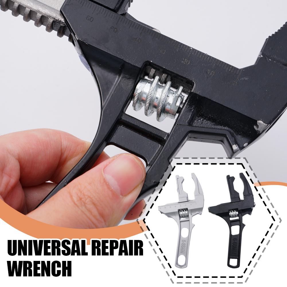 Universal Bathroom Sink Wrench Tool Adjustable Faucet Installation Keychain Plumber Repair Key Set
