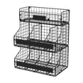 thumbnail image 1 of Organizador de huevos de rejilla de huevo apilable de 3 niveles con 5 divisores Cesta de almacenamiento de alambre de acero al carbono, 1 of 9