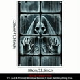 thumbnail image 3 of 1 piece, 2D flat banner, Halloween horror bride ghost curtain decoration, Halloween horror ghost pattern door and window decoration banner, Halloween party supplies, holiday home decoration, suitable, 3 of 6