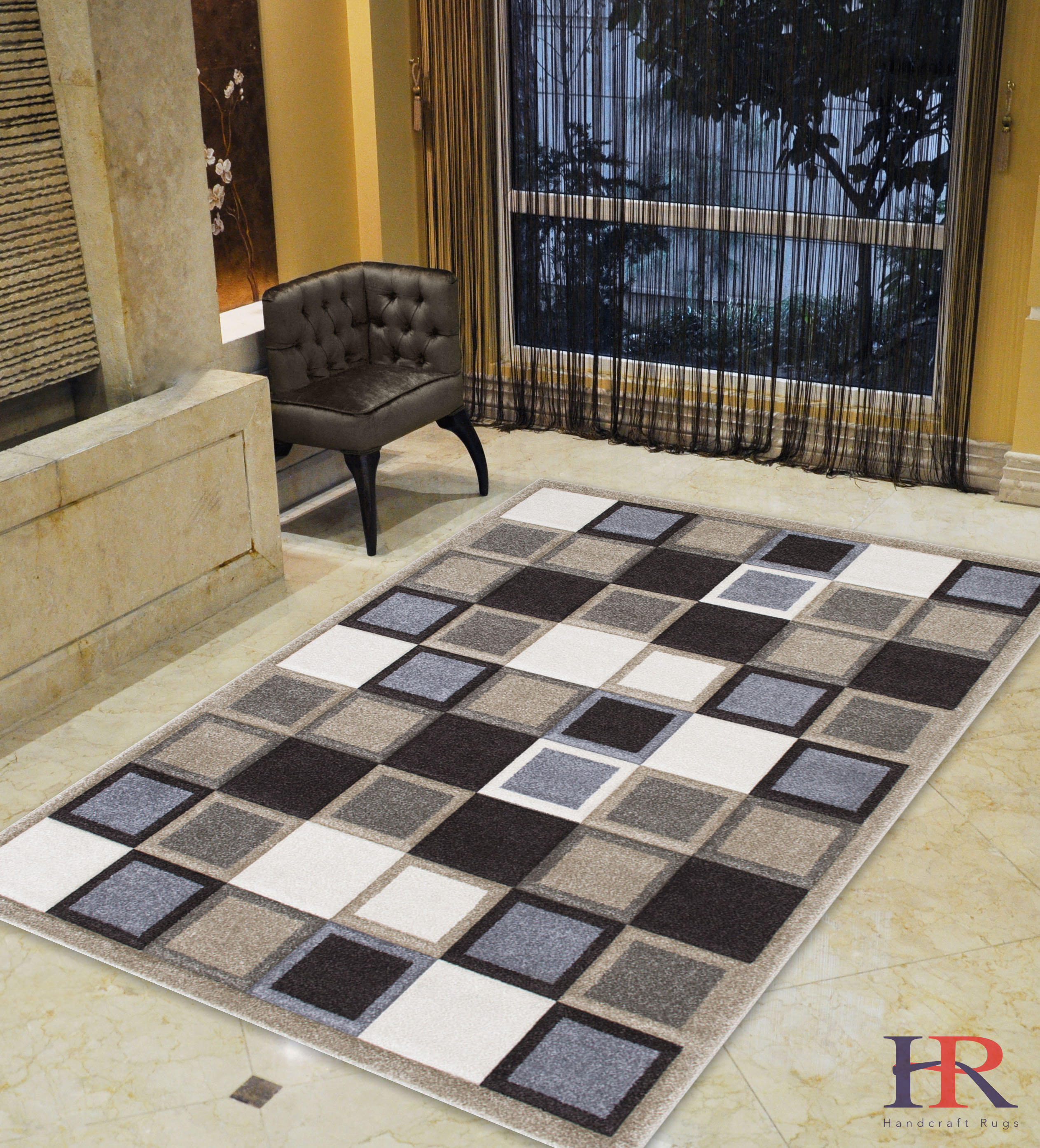 Handcraft Rugs Champaign/White/Fume and Grey,Beautiful High Gqality