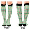 thumbnail image 4 of FORMRS Womens Knee High Socks Casual Long Thick Travel Daily Wear, 1 Pair, Green Blossom Mosaic, 4 of 6