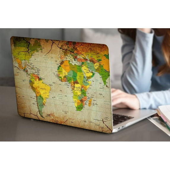 KSK KAISHEK Plastic Hard Case Shell Cover Compatible with 2015/2014/2013/2012 Release Old MacBook Pro 15" No Touch Model: A1398 Geography 55