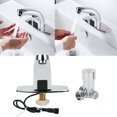 thumbnail image 2 of LHCER Sensor Faucet,Sensor Water Faucet,Silver Hot Cold Dual Temperature Sensor Faucet Basin Water Tap Thermostat Valve Kit Accessories, 2 of 10